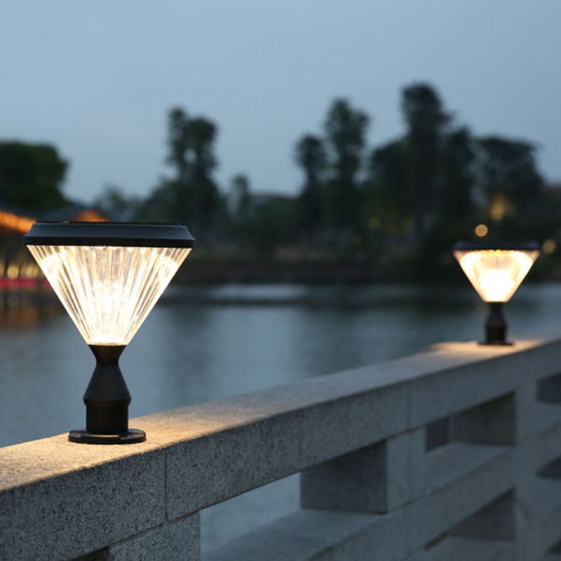Ray Diamonde Solare Metallo/Acrilico Lampade da Esterno Nero