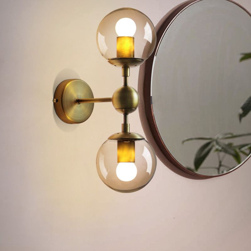 Valentina Vintage Classico LED Applique Metallo Oro/Nero Specchio Bagno