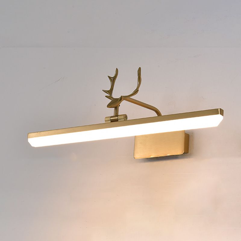 Arisha Annata Corna Specchio Anteriore Vanità Metallo LED Applique