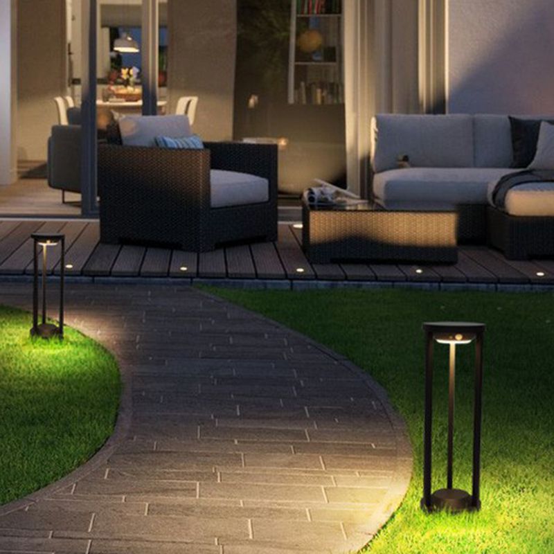 Ray Minimalista Cilindrico Solare LED Metallo Lampade da Esterno