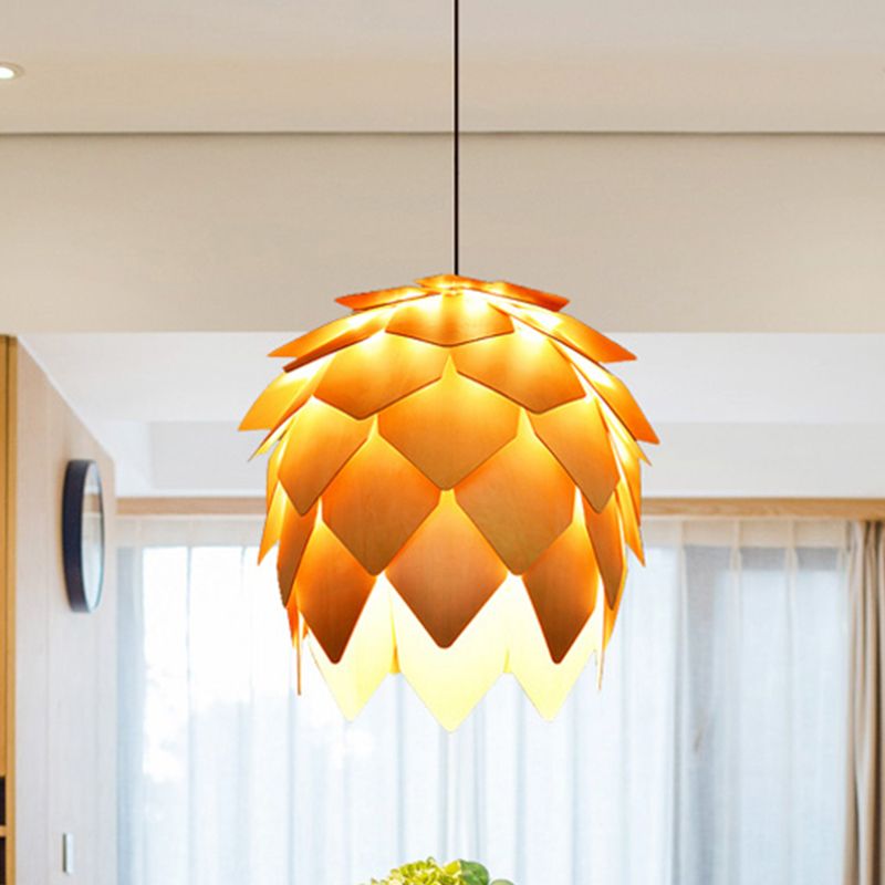 Muto Designer Legno Forma Pino Lampade a Sospensione