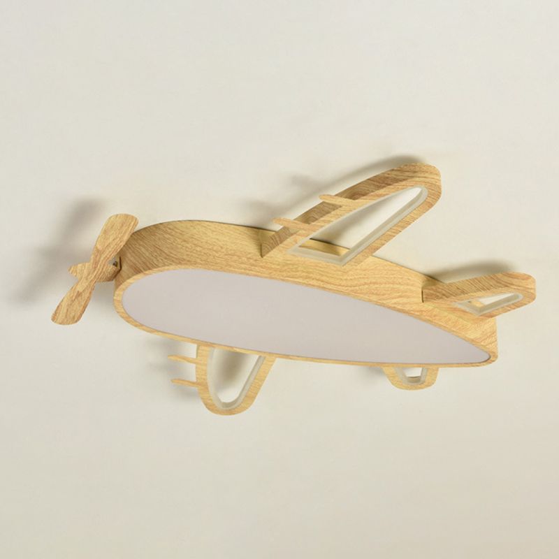 Arisha Plafoniera in Legno/Acrilico Modern Art Plane, Colore Legno/Legno Scuro