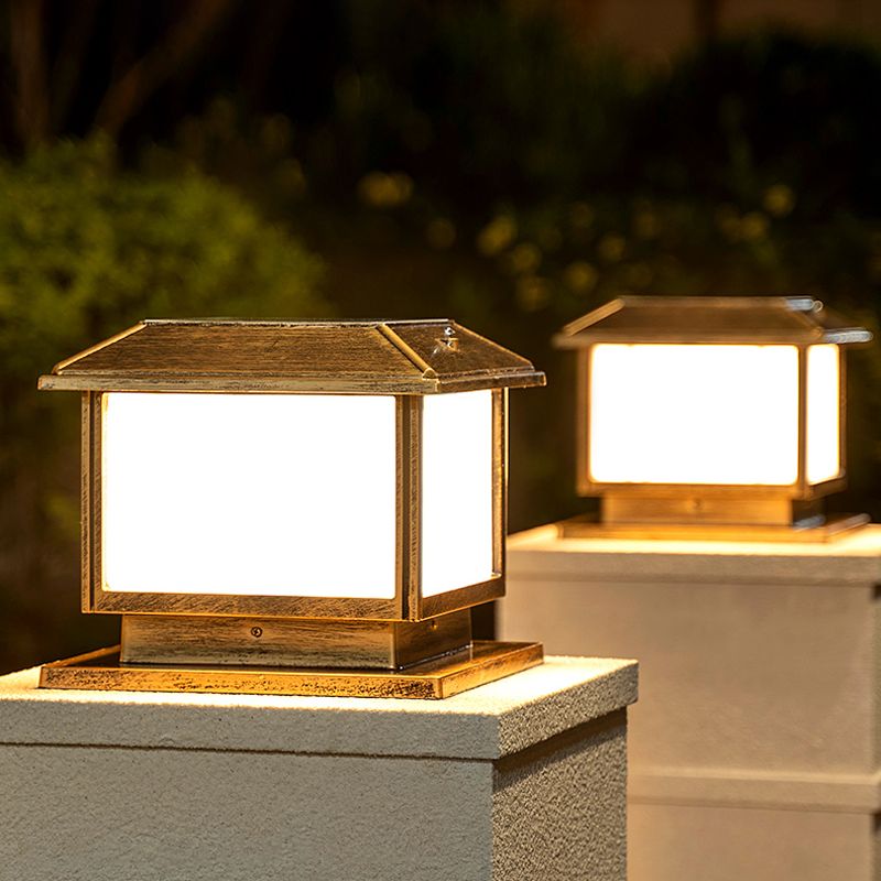 Ray Vintage LED Rettangolare Solare Metallo Applique da Esterno