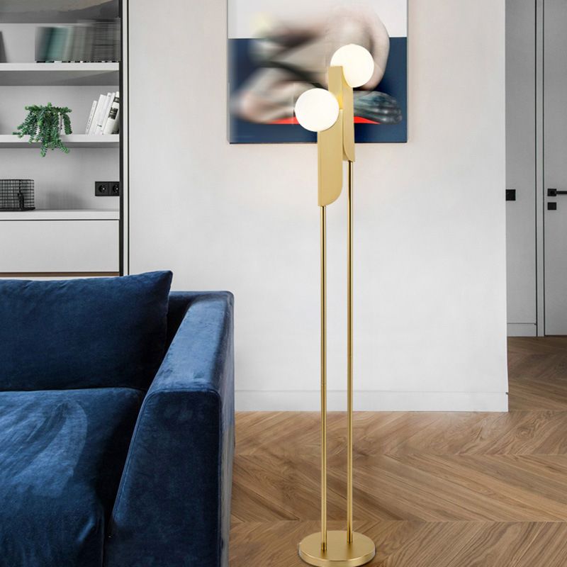 Mira Minimalista Design Lungo LED Lampade da terra Oro Metallo Camera da Letto/Sala Studio
