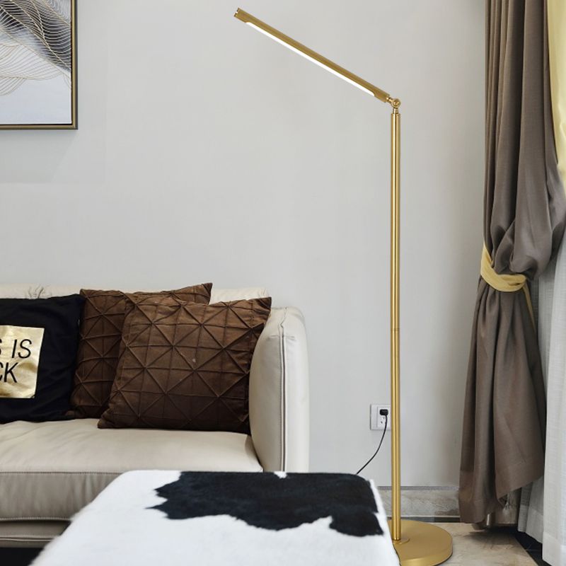Arisha Minimalismo LED Lineare Regolabile Lampade da Terra Ottone Soggiorno/Camera da Letto