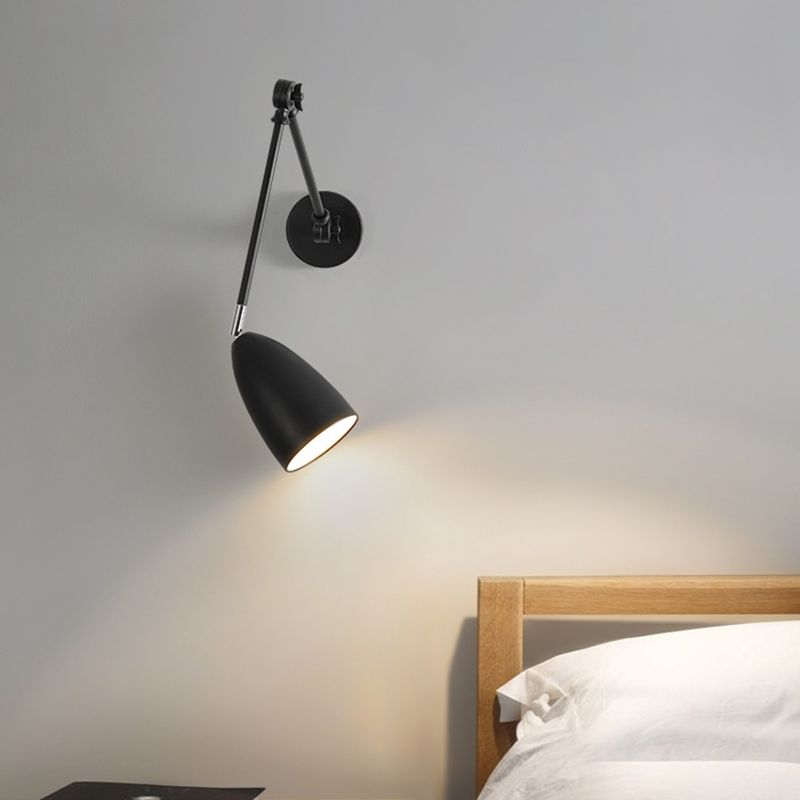 Epoch Minimalismo LED Cupola Forma Regolabile Applique Nero/Bianco/Nichel Soggiorno/Camera da Letto