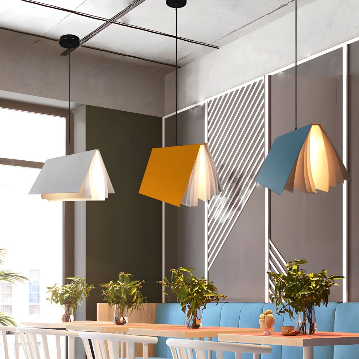 Arisha Creative Libro Metallo Plastica Lampade a Sospensione Camera da Letto