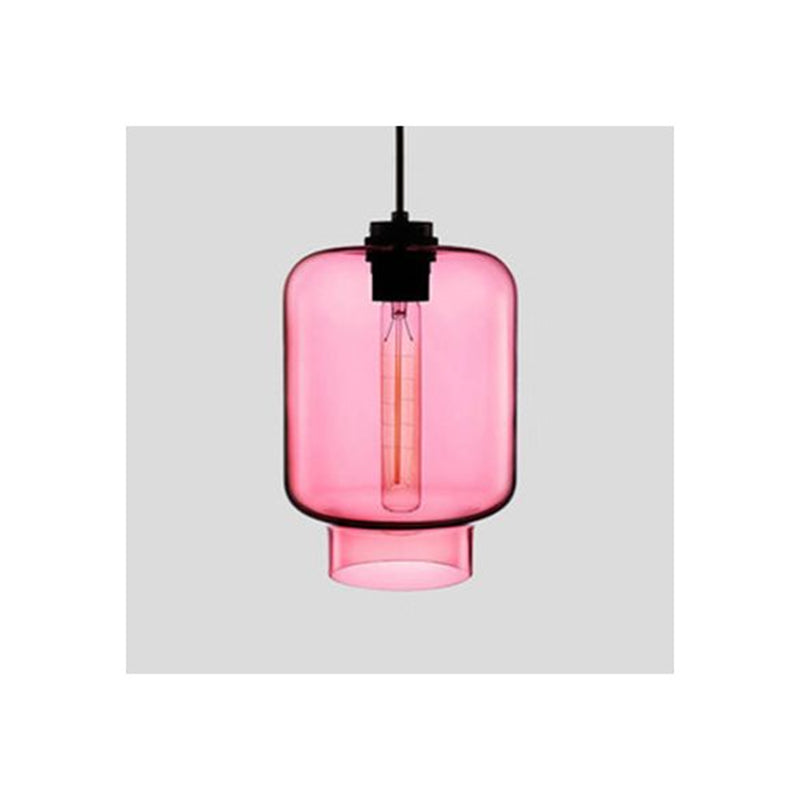 Arisha Art Deco Vetro Cilindrico Lampade a Sospensione