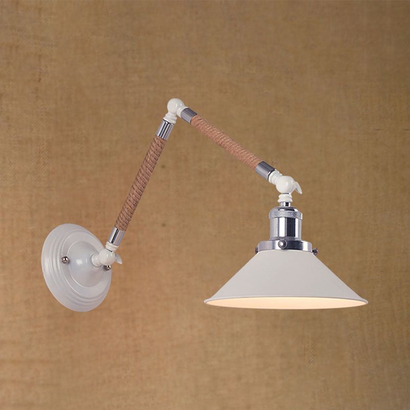 Arisha Applique Corda di Canapa/Metallo Bianco Moderno Regolabile