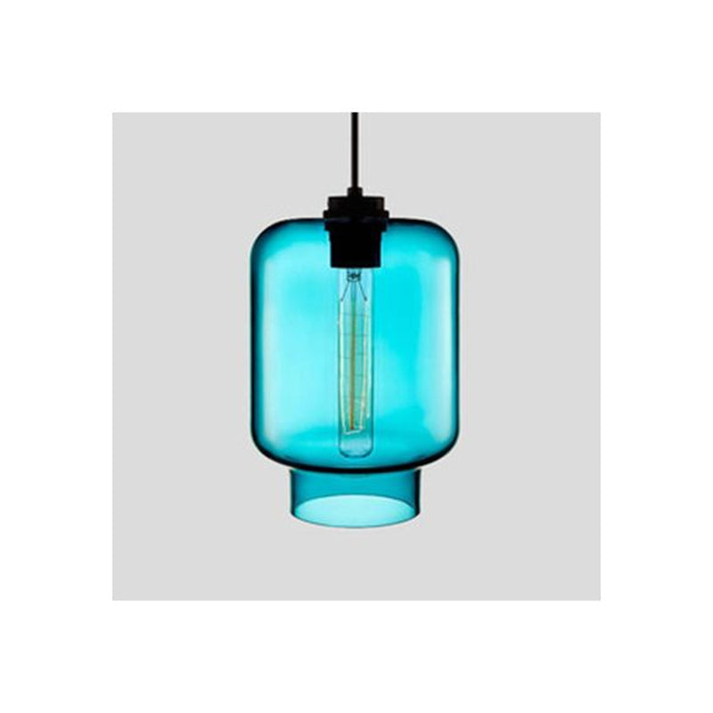 Arisha Art Deco Vetro Cilindrico Lampade a Sospensione