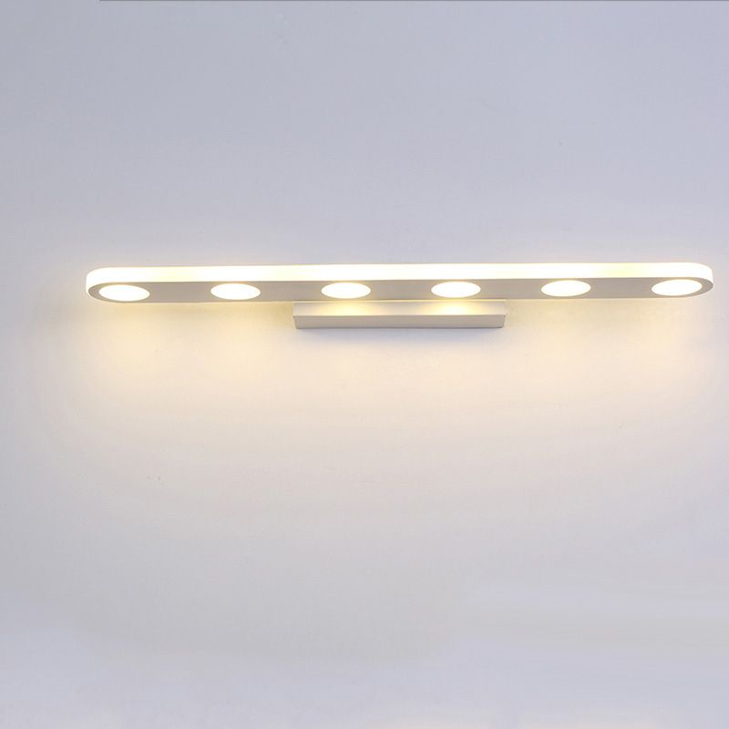 Arisha Moderno Applique Metallo/Acrilico Bianco Ovale Camera da Letto