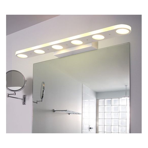 Arisha Moderno Applique Metallo/Acrilico Bianco Ovale Camera da Letto