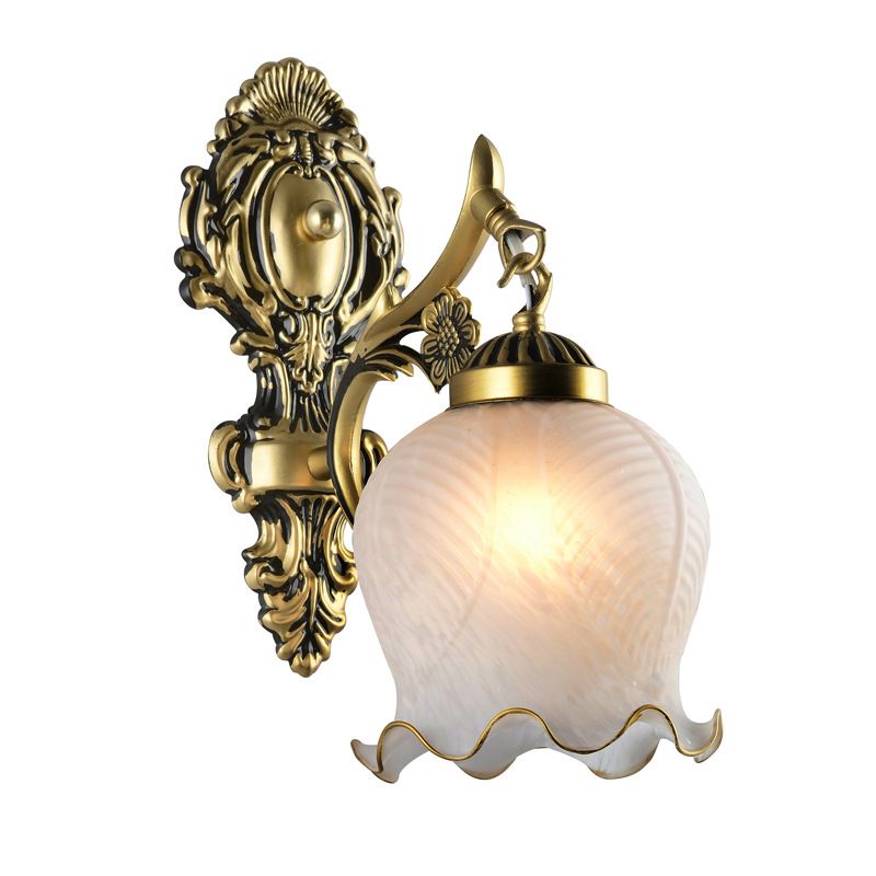 Arisha Bellissimo Design LED Applique Metallo Bianco Specchio Fiore Bagno/Soggiorno/Camera da Letto