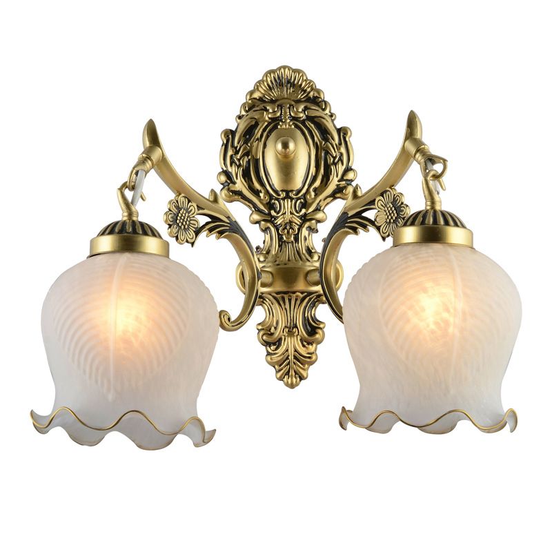Arisha Bellissimo Design LED Applique Metallo Bianco Specchio Fiore Bagno/Soggiorno/Camera da Letto