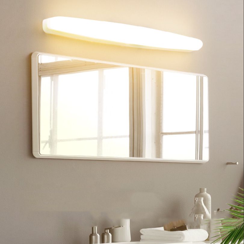 Arisha Moderno Classico LED Applique Metallo Bianco Specchio Bagno