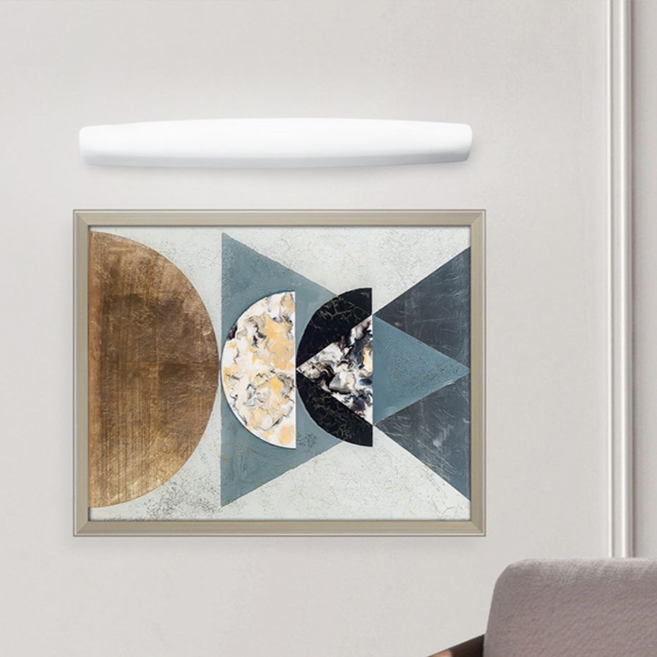 Arisha Moderno Classico LED Applique Metallo Bianco Specchio Bagno