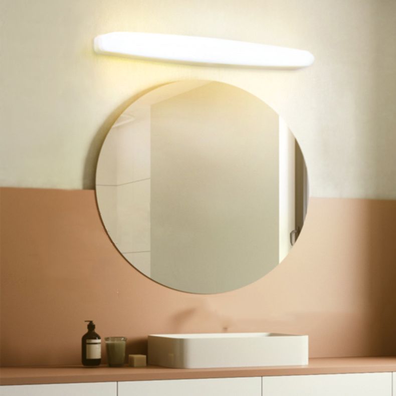 Arisha Moderno Classico LED Applique Metallo Bianco Specchio Bagno
