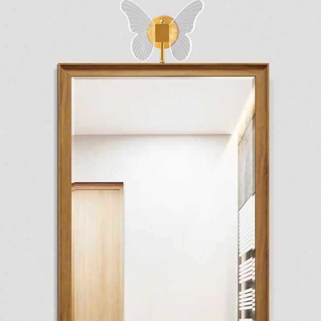 Arisha Design LED Farfalla Oro Applique Soggiorno/Camera da Letto/Bagno
