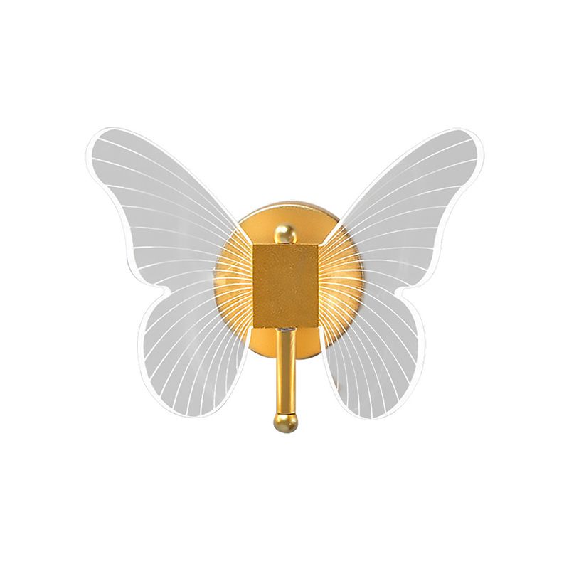 Arisha Design LED Farfalla Oro Applique Soggiorno/Camera da Letto/Bagno