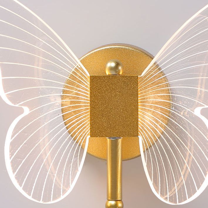 Arisha Design LED Farfalla Oro Applique Soggiorno/Camera da Letto/Bagno