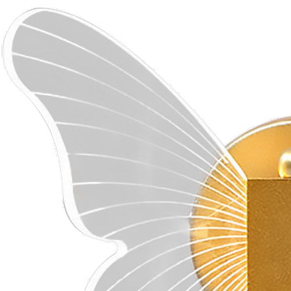 Arisha Design LED Farfalla Oro Applique Soggiorno/Camera da Letto/Bagno