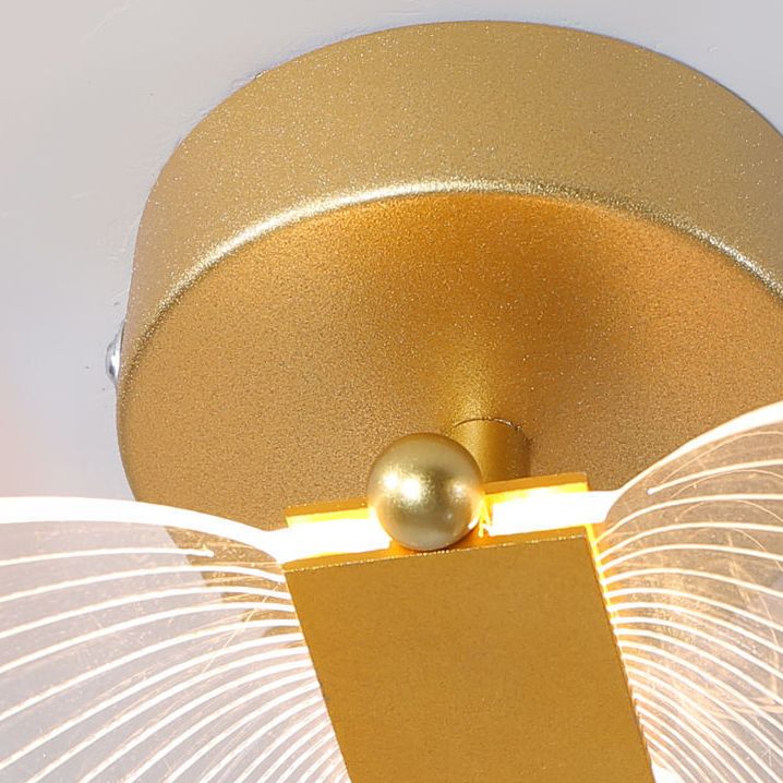 Arisha Design LED Farfalla Oro Applique Soggiorno/Camera da Letto/Bagno