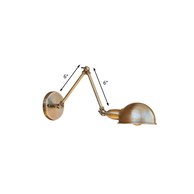 Epoch Vintage Industriale LED Applique Emisferico Regolabile Soggiorno/Camera da Letto/Sala Studio
