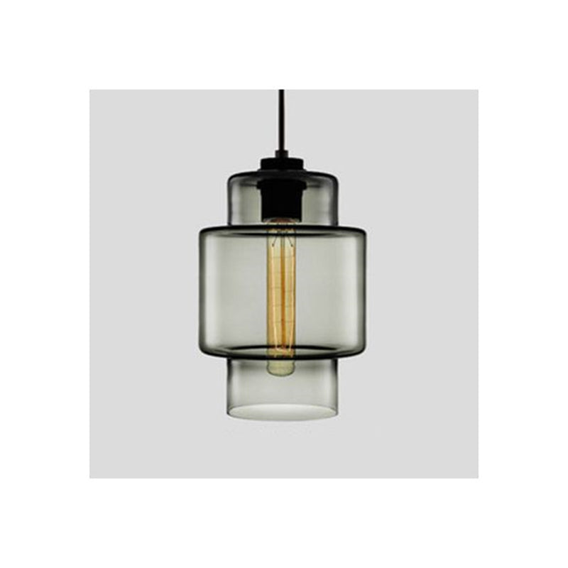 Arisha Art Deco Vetro Cilindrico Lampade a Sospensione