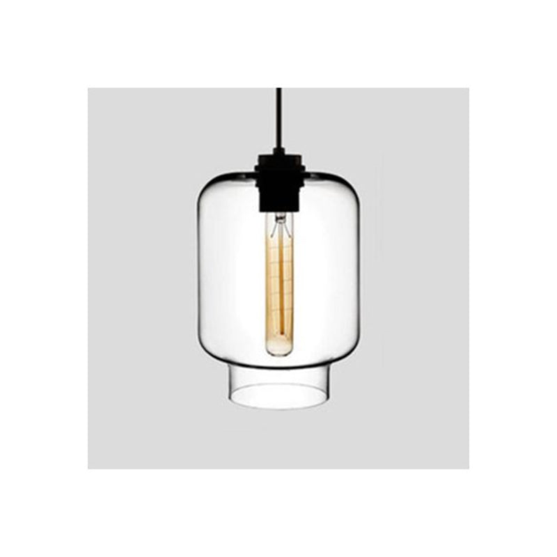 Arisha Art Deco Vetro Cilindrico Lampade a Sospensione