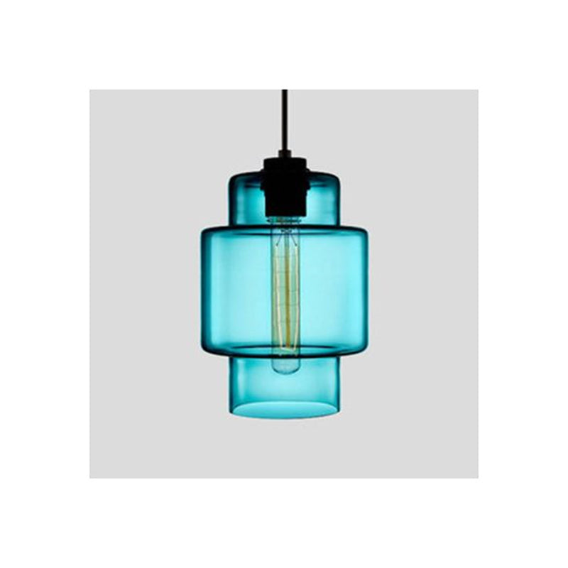 Arisha Art Deco Vetro Cilindrico Lampade a Sospensione
