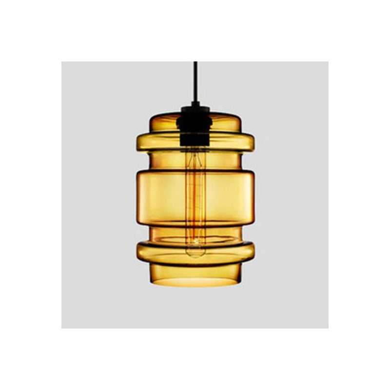Arisha Art Deco Vetro Cilindrico Lampade a Sospensione