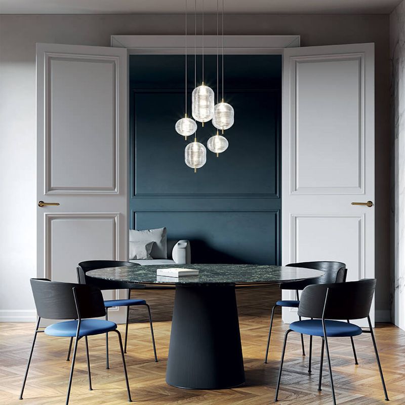 Valentina Design Metallo/Vetro Lampada a Sospensione Soggiorno
