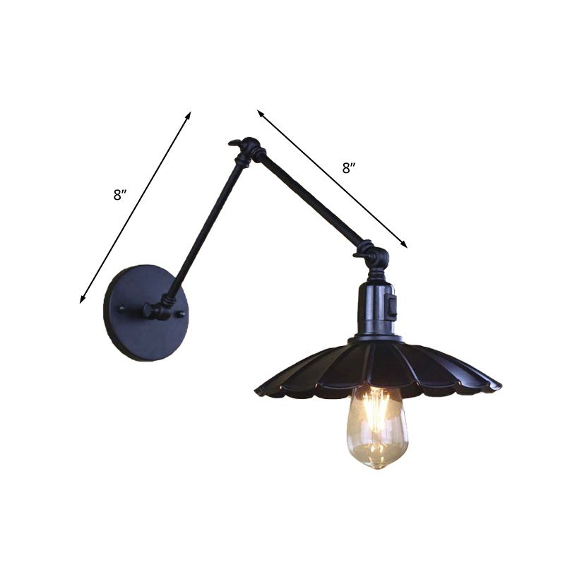Epoch Moderni LED Applique Nero Regolabile Metallo Soggiorno/Camera da Letto/Sala Studio