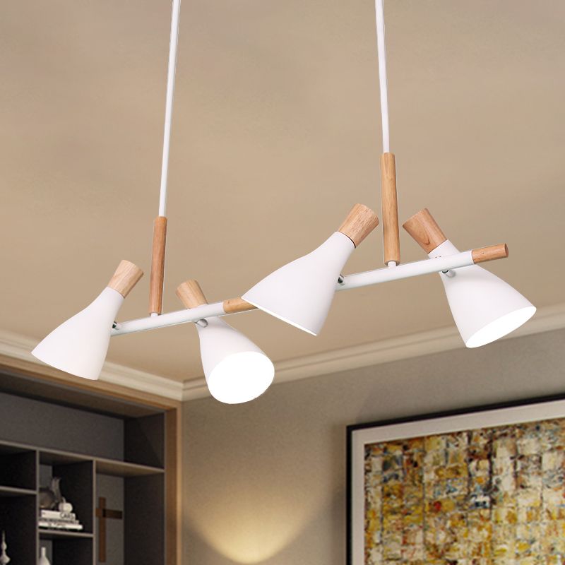 Valentina Lampade a Sospensione Nordico Corda Legno Bianco/Verde/Grigio