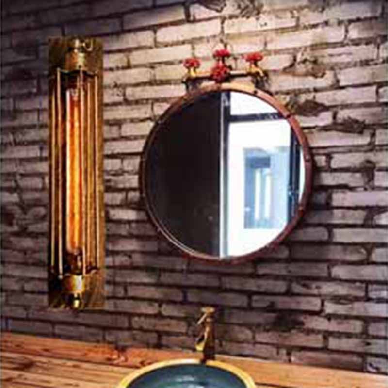 Silva Vintage LED Cilindro Metallo Applique Nero/Rosso/Argento/Oro Bagno/Camera da Letto/Soggiorno