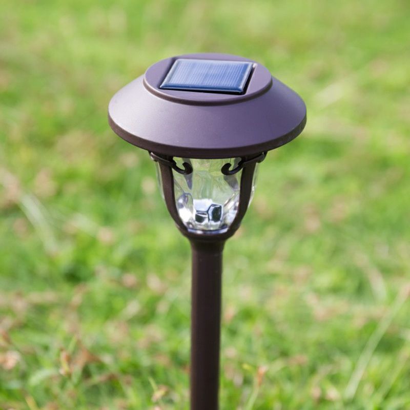 Ray Moderno Ciotola Solare Vetro Lampade da Esterno