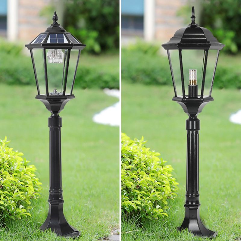 Ray Moderno Lanterna Solare Vetro Lampade da Esterno