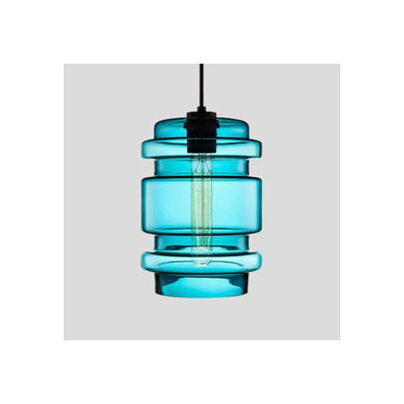 Arisha Art Deco Vetro Cilindrico Lampade a Sospensione