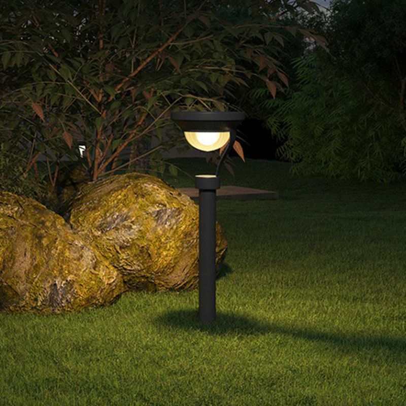 Ray Moderno Ciotola Solare Metallo Acrilico Lampade da Esterno
