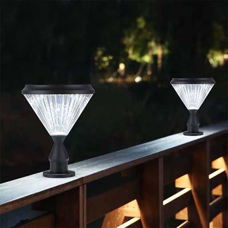 Ray Diamonde Solare Metallo/Acrilico Lampade da Esterno Nero