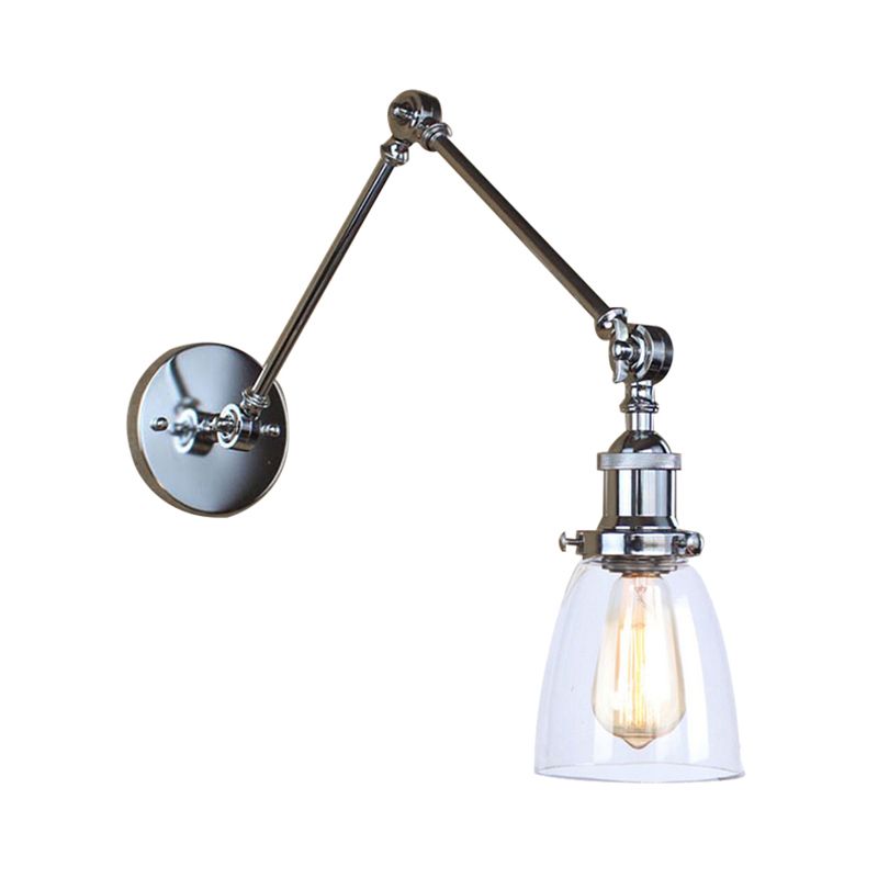 Silva Applique Vetro/Metallo Cono Regolabile Soggiorno Moderno, 4 Colori