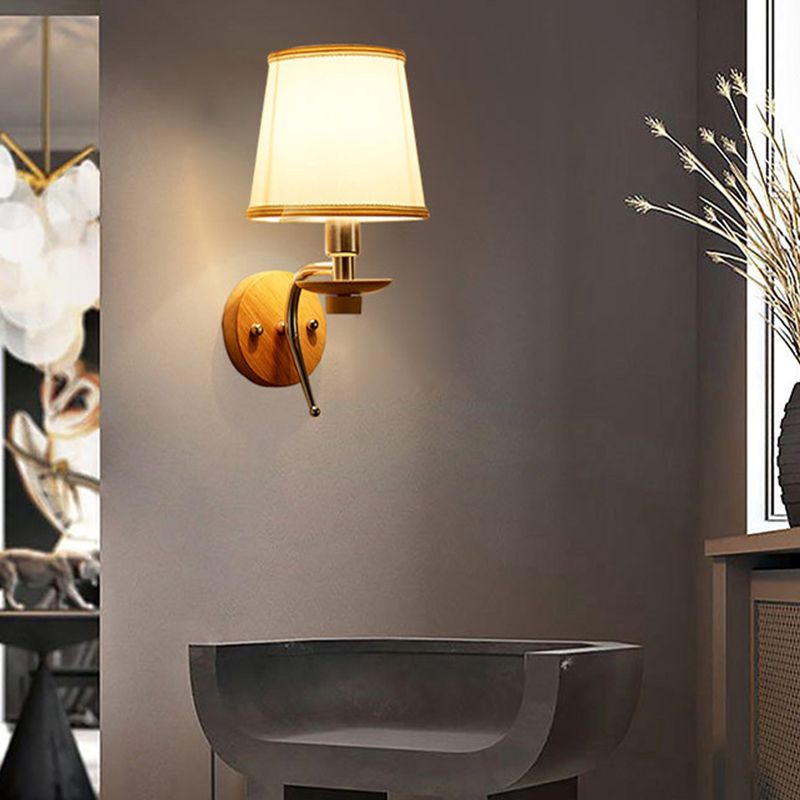 Tiffany Moderno LED Geometrica Metallo Legno Vanità Applique Camera da Letto/Bagno