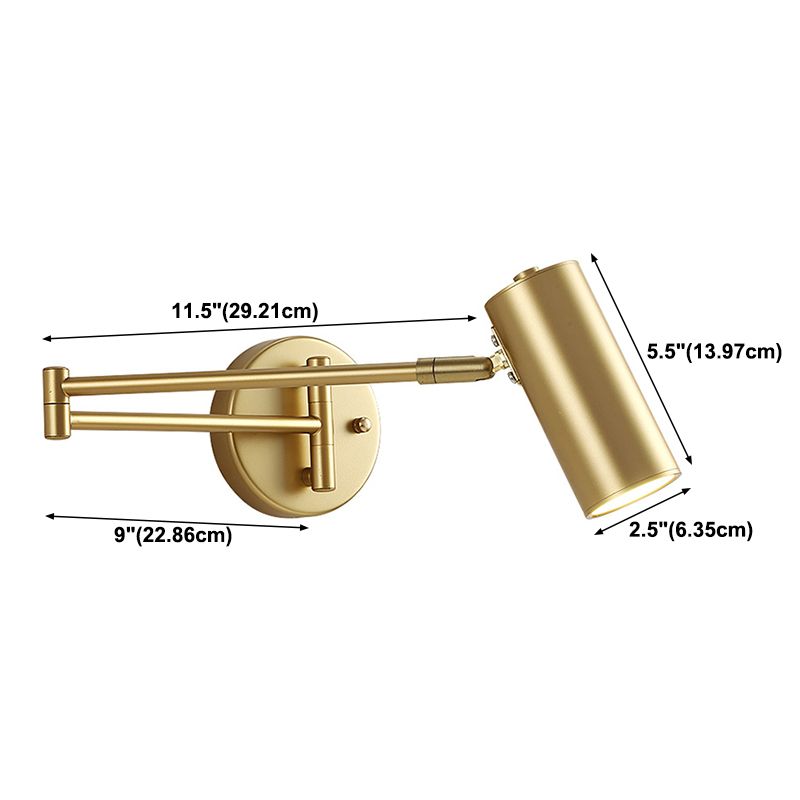 Epoch Moderni Elegante LED Applique Piccolo Oro/Nera Metallo Soggiorno/Camera da Letto