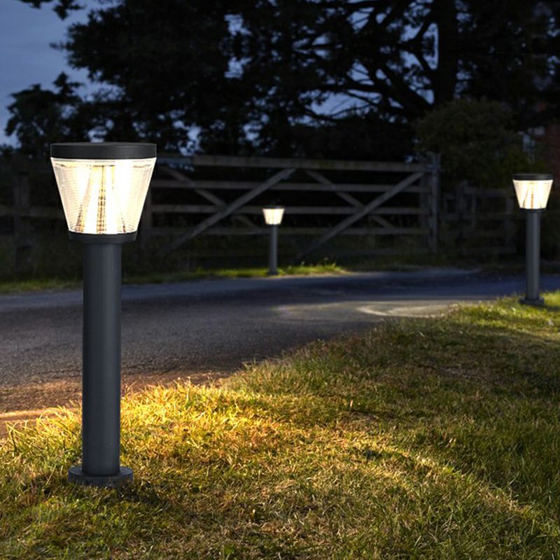 Ray Moderno Conica Solare Metallo/Acrilico Lampade da Esterno
