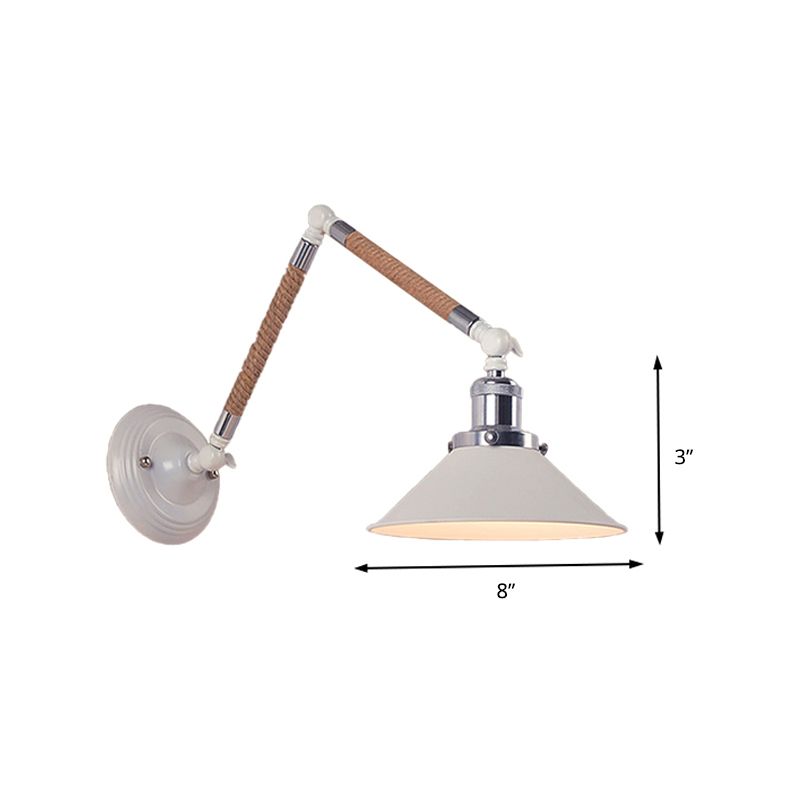 Arisha Applique Corda di Canapa/Metallo Bianco Moderno Regolabile