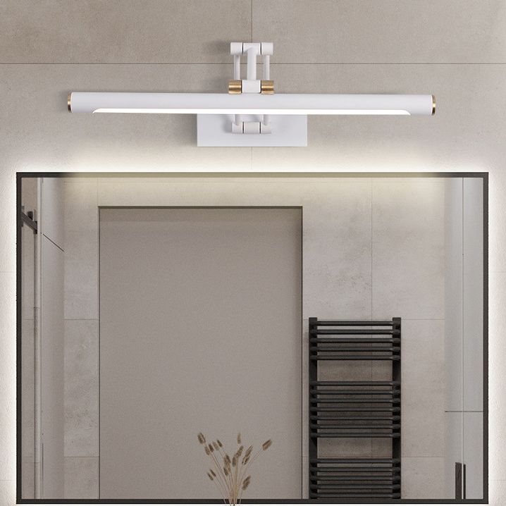Arisha Moderno LED Applique Metallo Nero/Bianco Regolabile Specchio Bagno