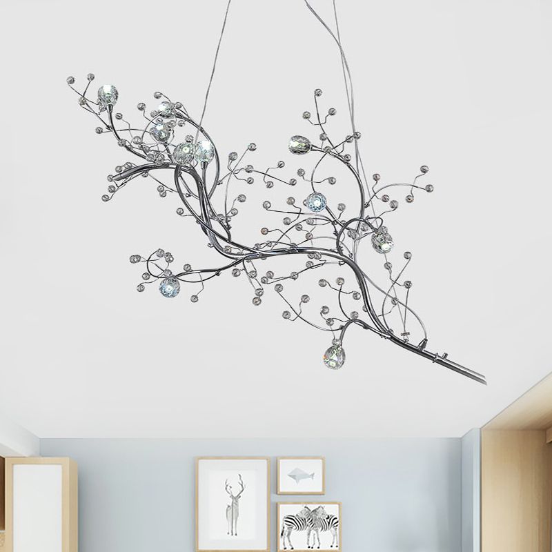 Olivia Romantico Arte Deco Filiale Lampade Sospensione, Oro/Argento
