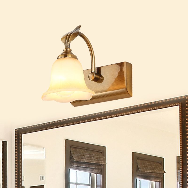 Arisha Retro Fiore Metallo Vetro Applique Soggiorno