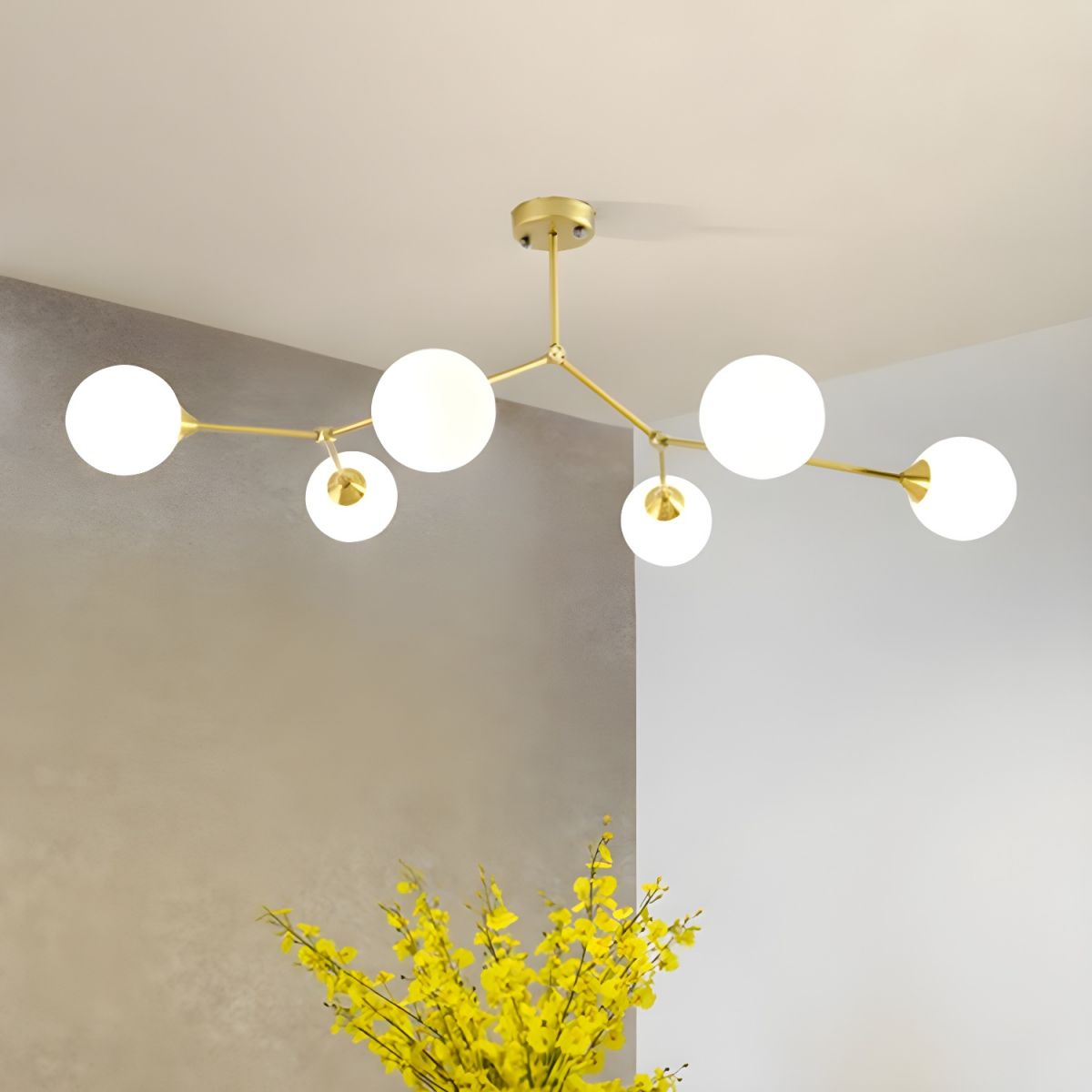 Valentina Moderni LED Vetro Nero/Oro Moderni Lampadari Soggiorno/Camera da Letto