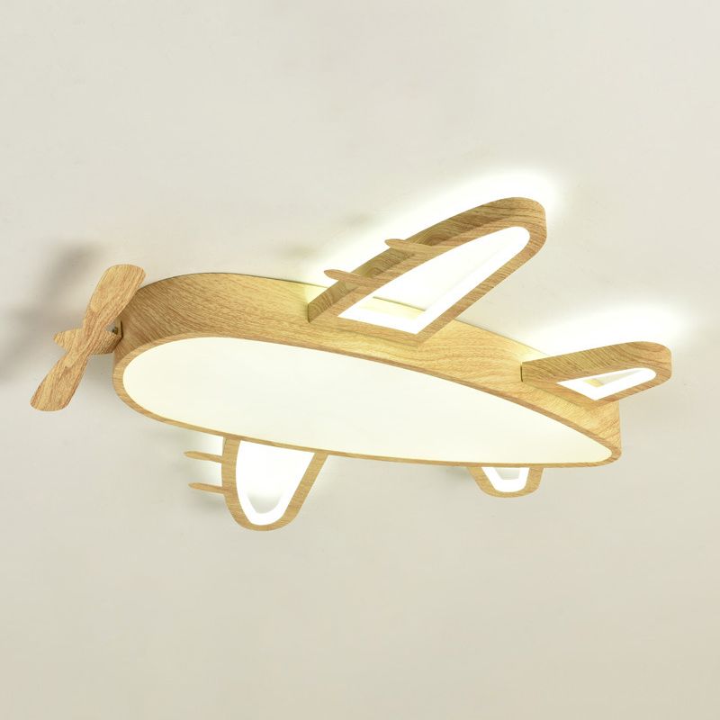 Arisha Plafoniera in Legno/Acrilico Modern Art Plane, Colore Legno/Legno Scuro